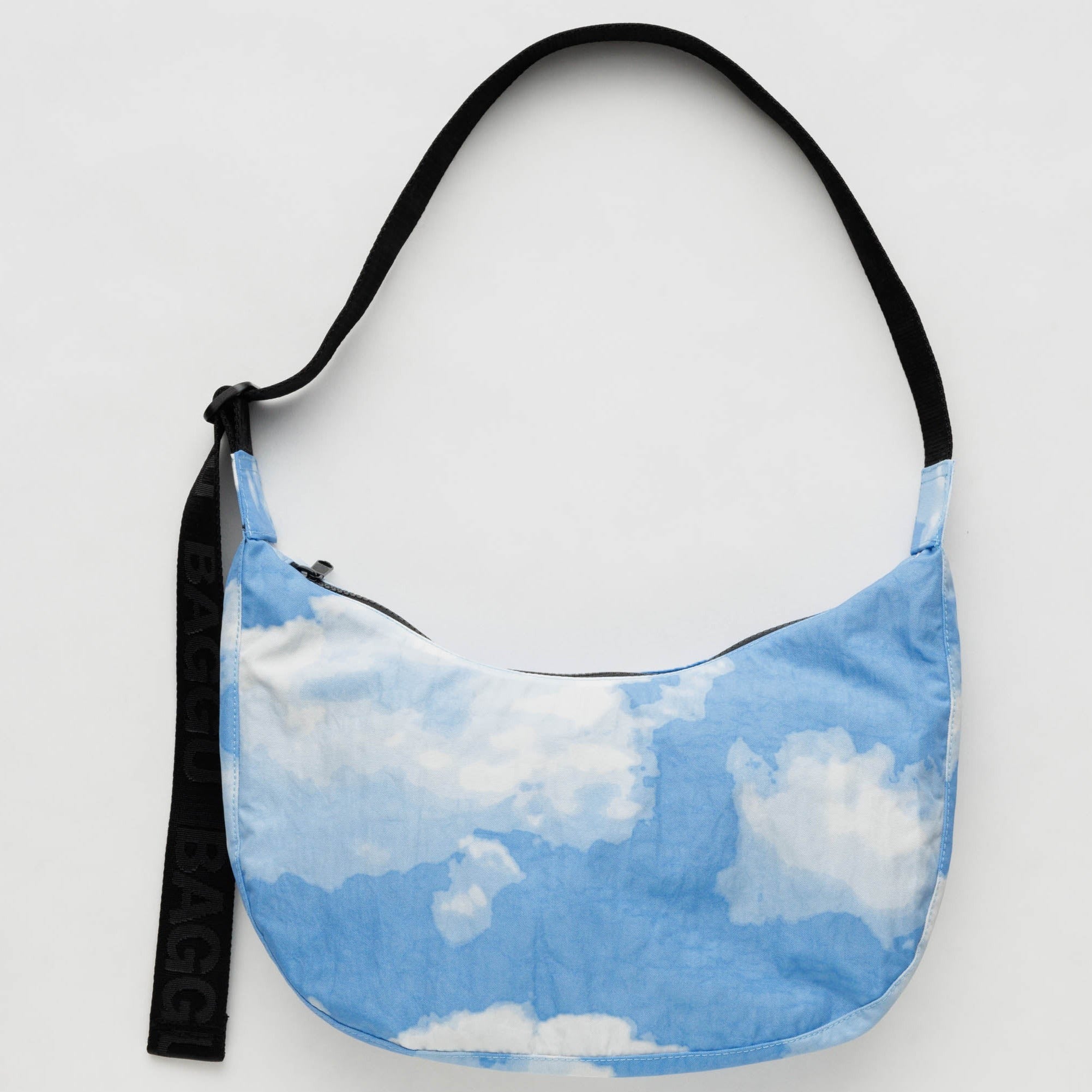 Medium Crescent Nylon Bag - Clouds
