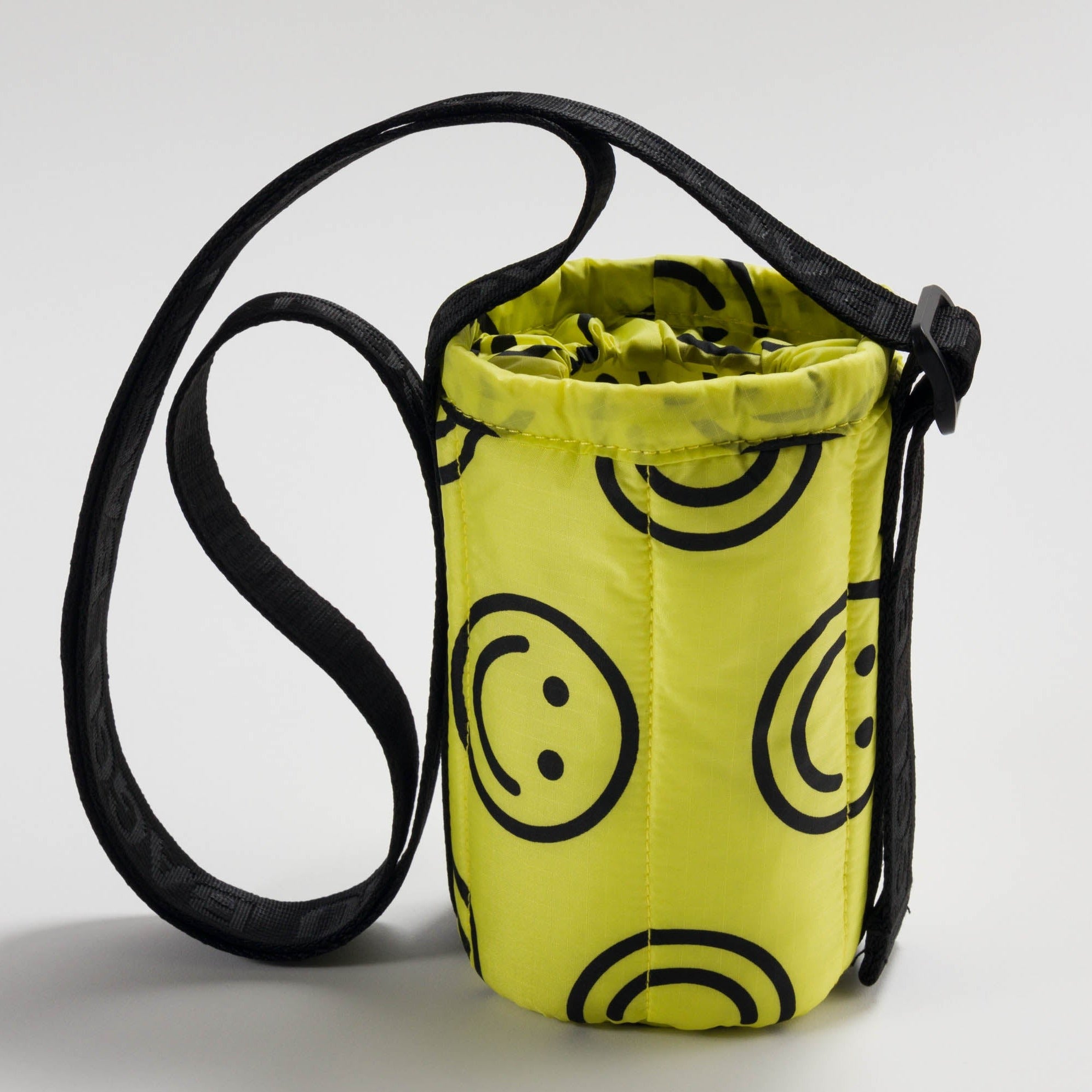 Puffy Water Bottle Sling (Yellow Happy)